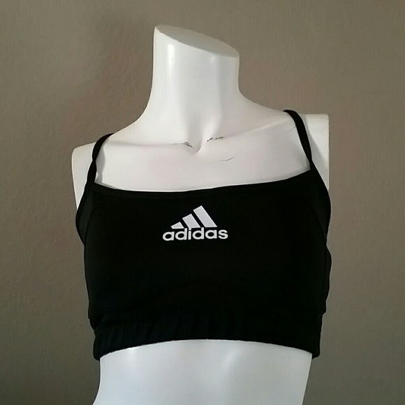 adidas Other - Adidas black sports bra crop athletic top med